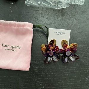 Kate spade new purple flower earrings